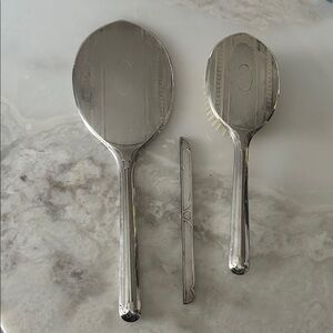 Elegant Silver Vanity Set